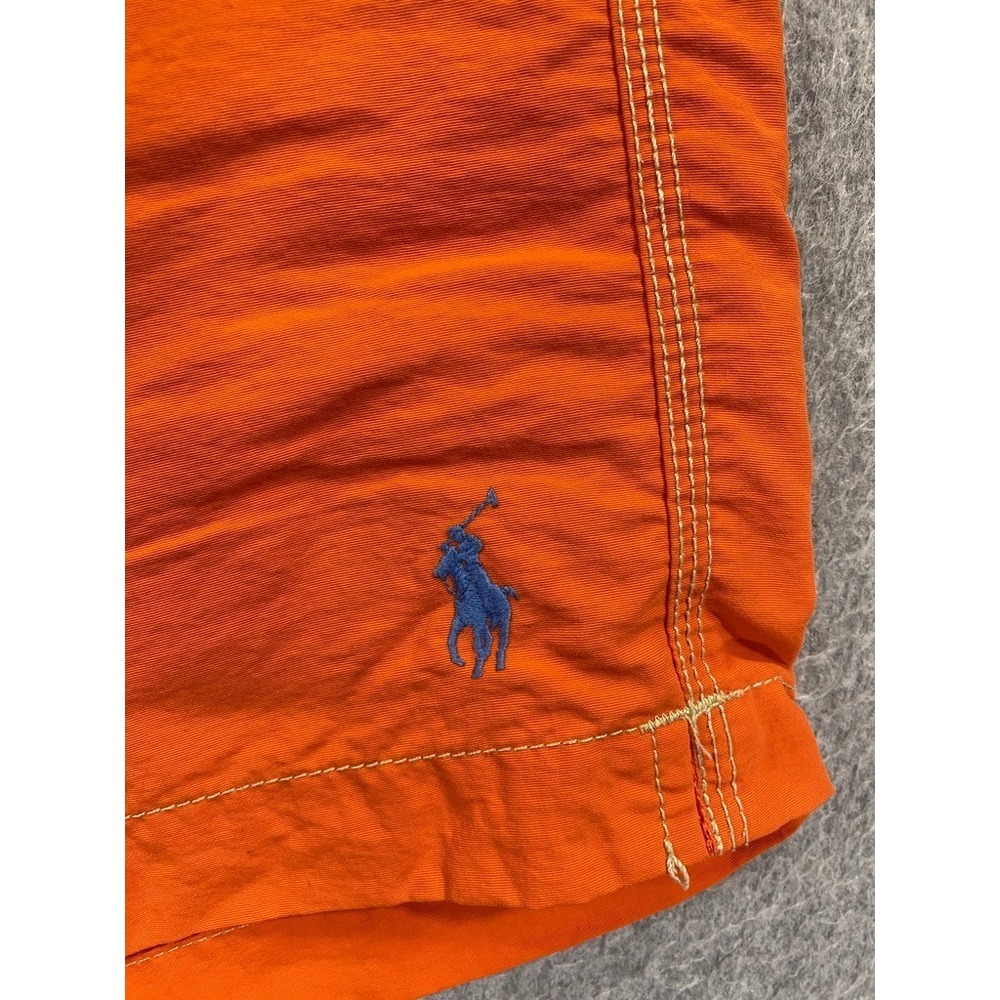 Polo Ralph Lauren Swim Trunks Mens Large Orange Lined Bathing Swimming Suit - Picture 3 of 10